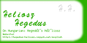 heliosz hegedus business card